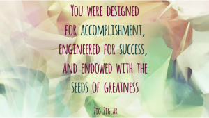 You were designed for accomplishment, engineered for success, and endowed with the seeds of greatness.